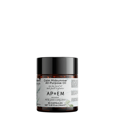 CALM MIDSUMMER ALL PURPOSE OIL (60 CAPSULES): One Capsule=Serum+Lition+Cream - APoEM