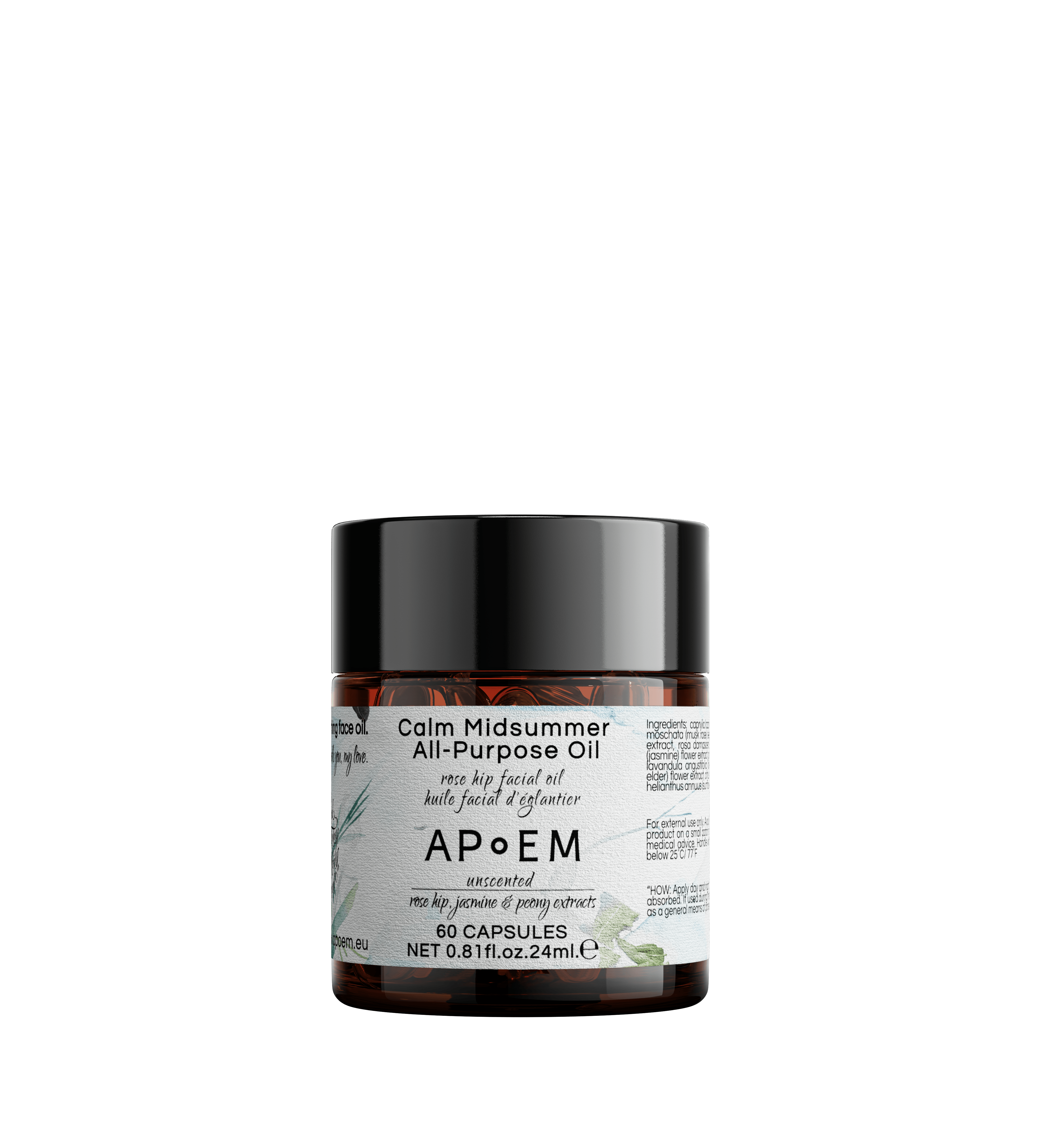 CALM MIDSUMMER ALL PURPOSE OIL (60 CAPSULES): One Capsule=Serum+Lition+Cream - APoEM