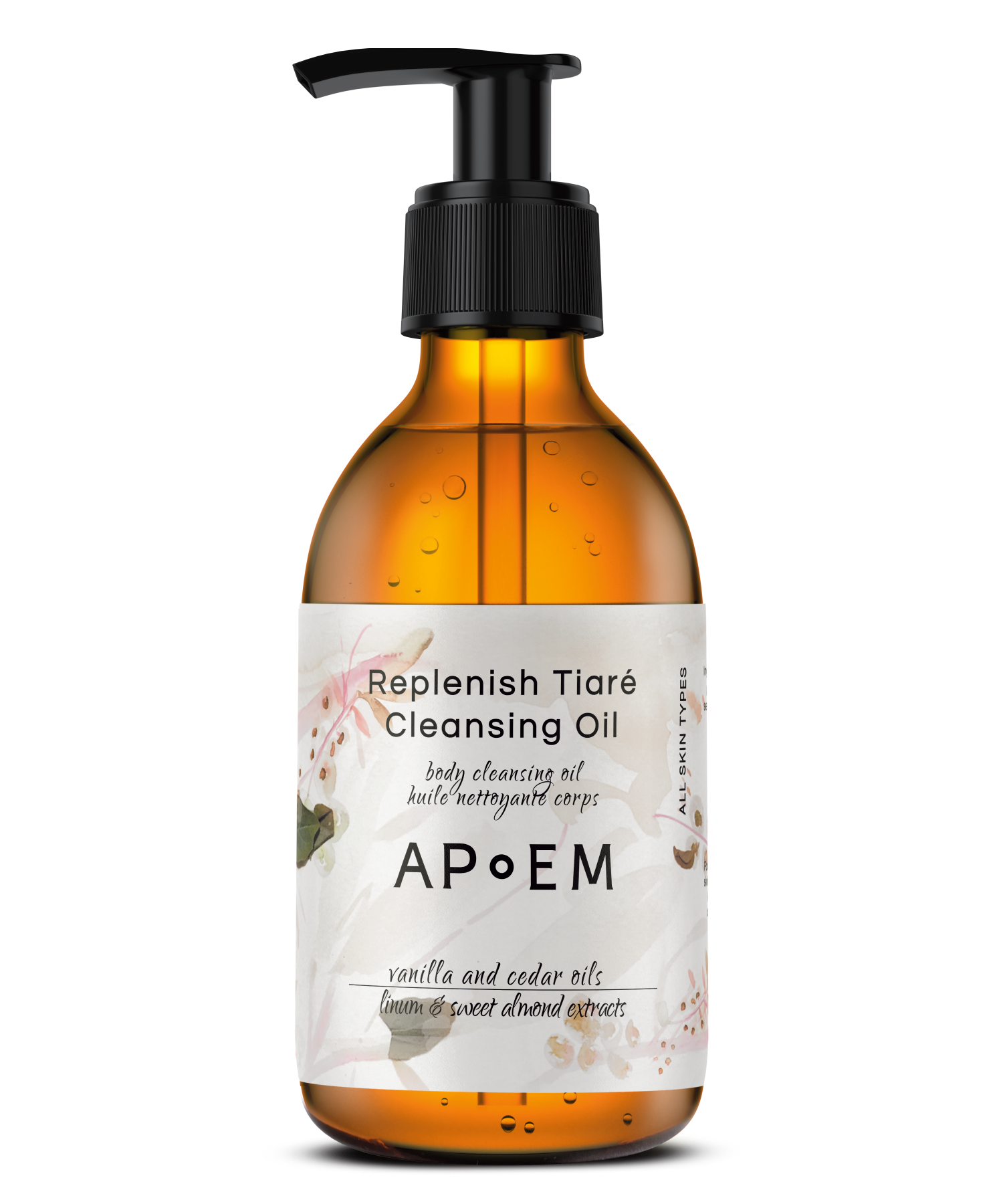 Regain inner peace with this highly nourishing shower oil, formulated for dry or sensitive skin, including those with eczema or other skin conditions. Enriched with sweet almond and linum oils, it transforms into a delicate cleansing milk upon contact with water, leaving skin soft and pre-hydrated. The aromatherapeutic blend of vanilla and cedar oils offers soothing and relaxing properties. The phytotherapeutic ingredients, linum and sweet almond extracts